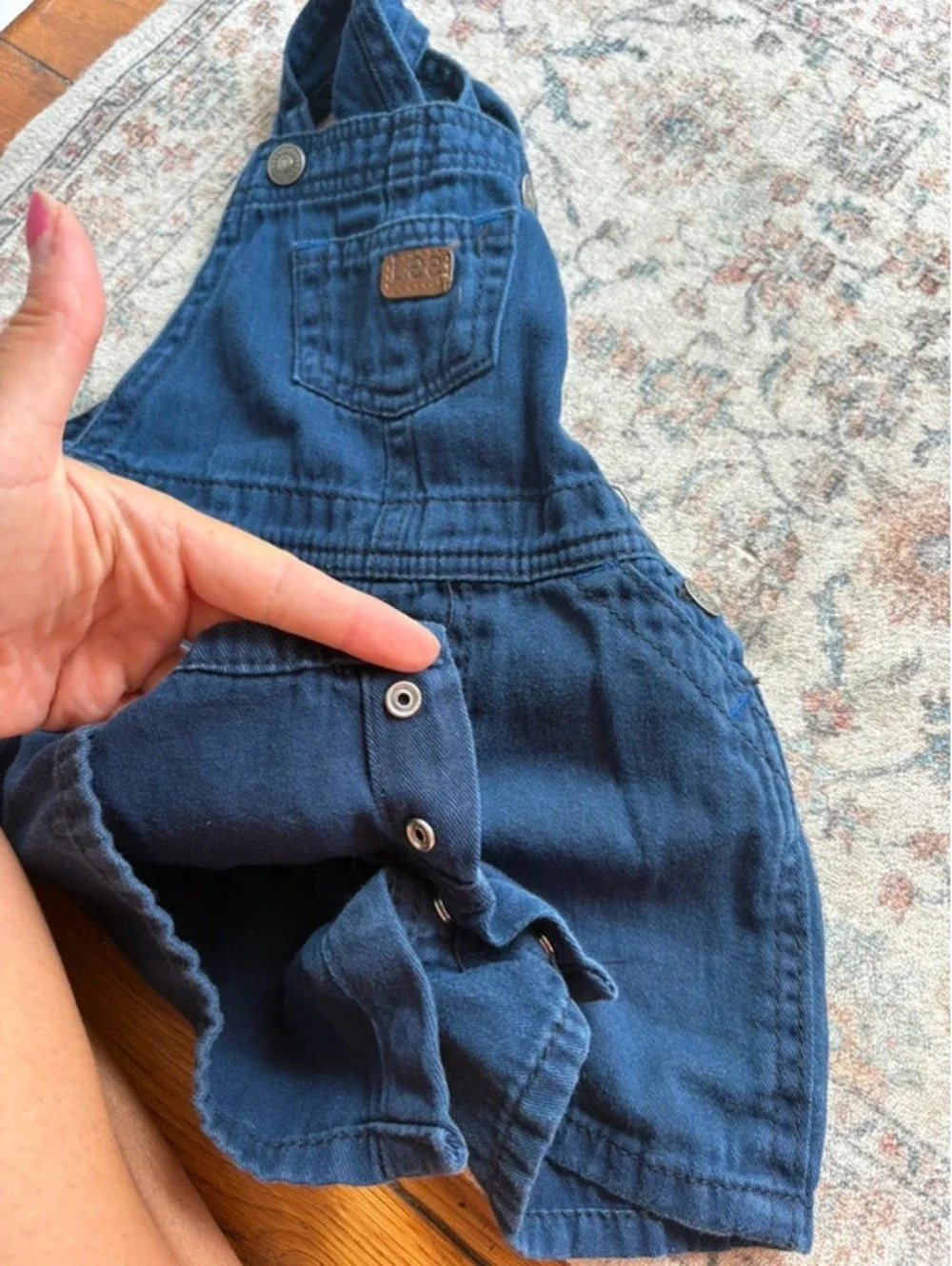 18M Boys Navy Blue Lee Shorts Overall